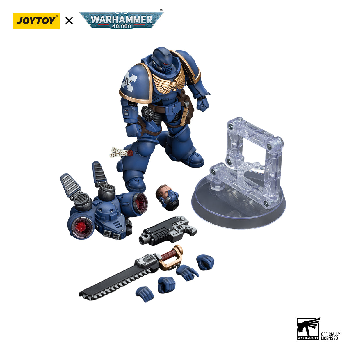JOYTOY Action Figure 1/18Ultramarines Jump Pack Intercessors Intercessor 1 Model Birthday Gifts