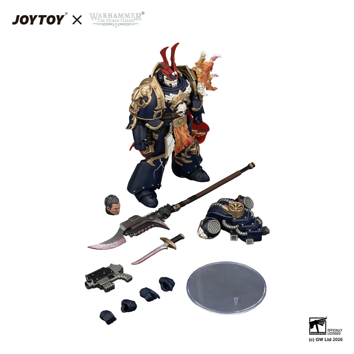 JOYTOY Warhammer Night Lords Sevatar, First Captain of the Night Lords The Prince of Crows  Collection Model Birthday Gifts