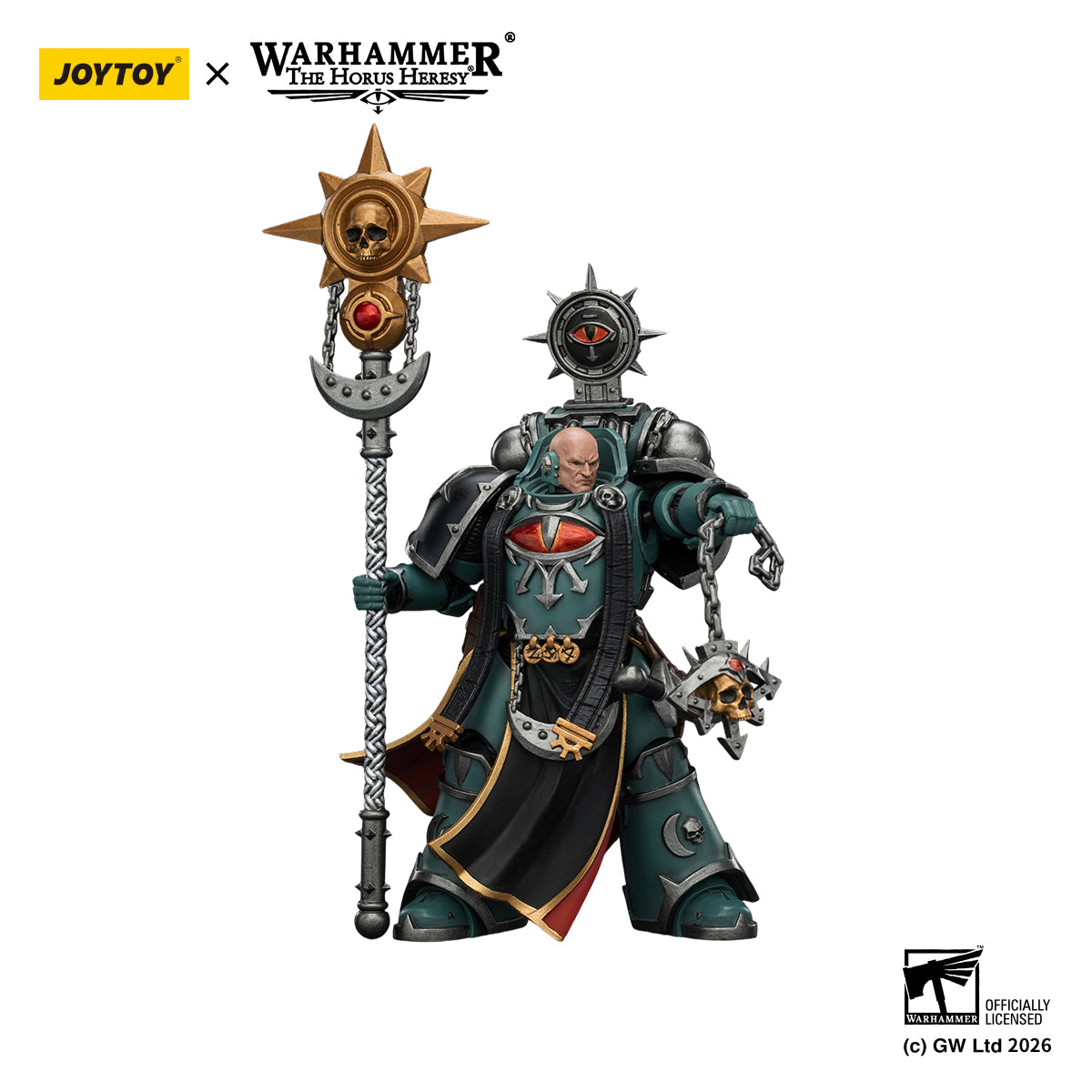 JOYTOY Warhammer Action Figure  Sons of Horus Dark Emissary Consul with Staff of Dark Authority  Collection Model Birthday Gifts