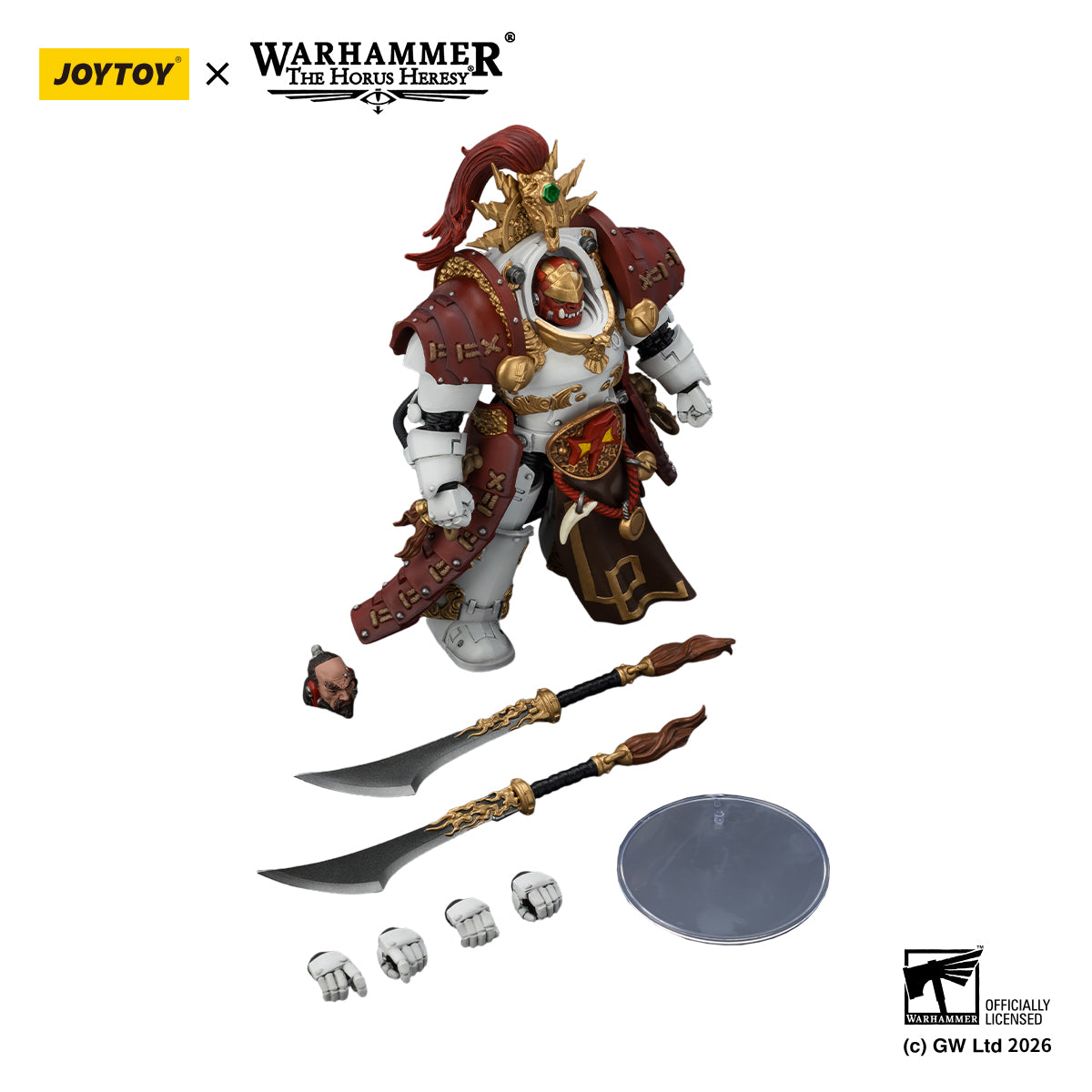 JOYTOY Warhammer  White Scars Qin Xa - Master of the Keshig with paired blades‘theTails of the Dragon'  Collection Model Birthday Gifts