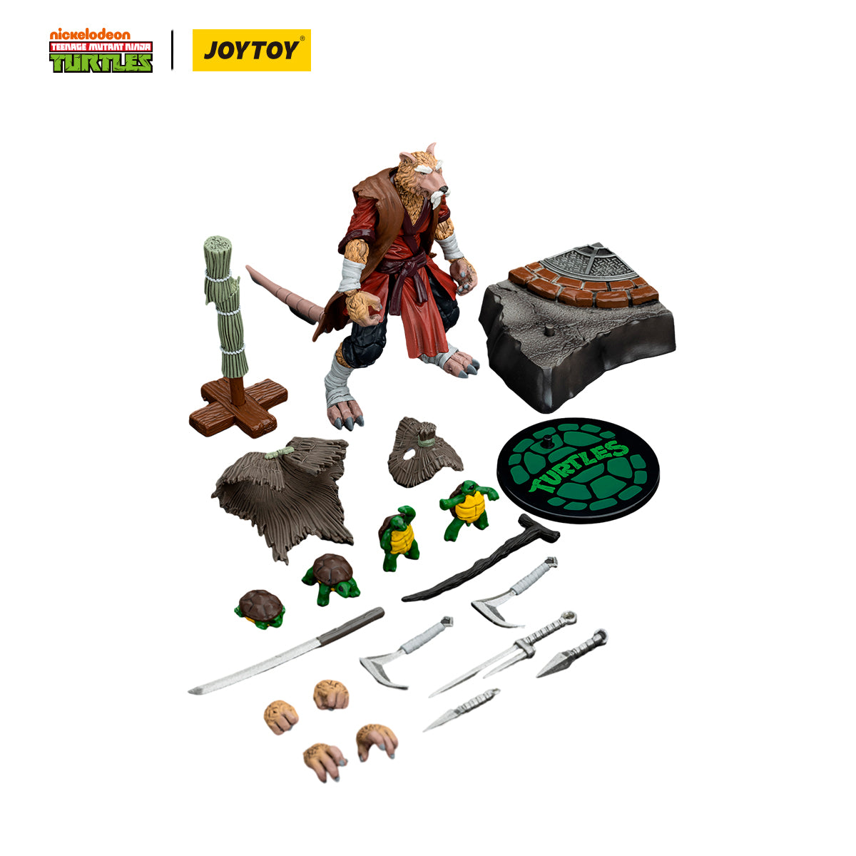 [IN STOCK] JOYTOY TMNT Action Figure 1/18 TMNT-Splinter Anime Military Model Toys JT00652