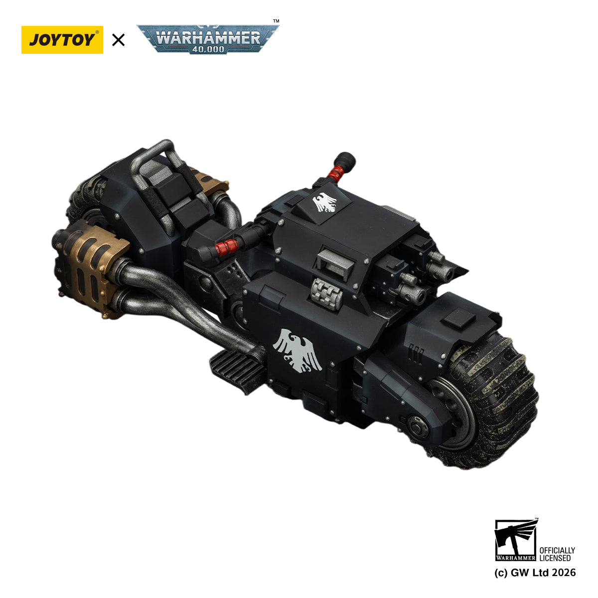 JOYTOY Raven Guard Action Figure 1/18 Raven Guard Raider-pattern Combat Bike with twin-linked bolt rifles Anime model JT03776 toys