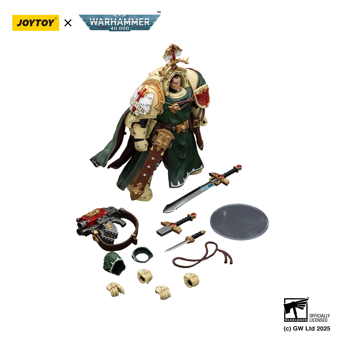 [PreOrder]JOYTOY Warhammer 40k 1/18 Action Figure Dark Angels Belial, Grand Master of The Deathwing With the Sword of Silence and Storm Bolter JT02304