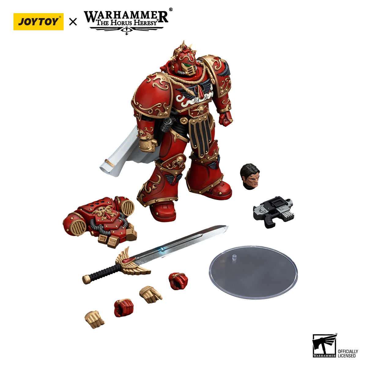 JOYTOY Action Figure 1/18 Blood Angels Legion Praetor with Paragon Blade Model Birthday Gifts 
