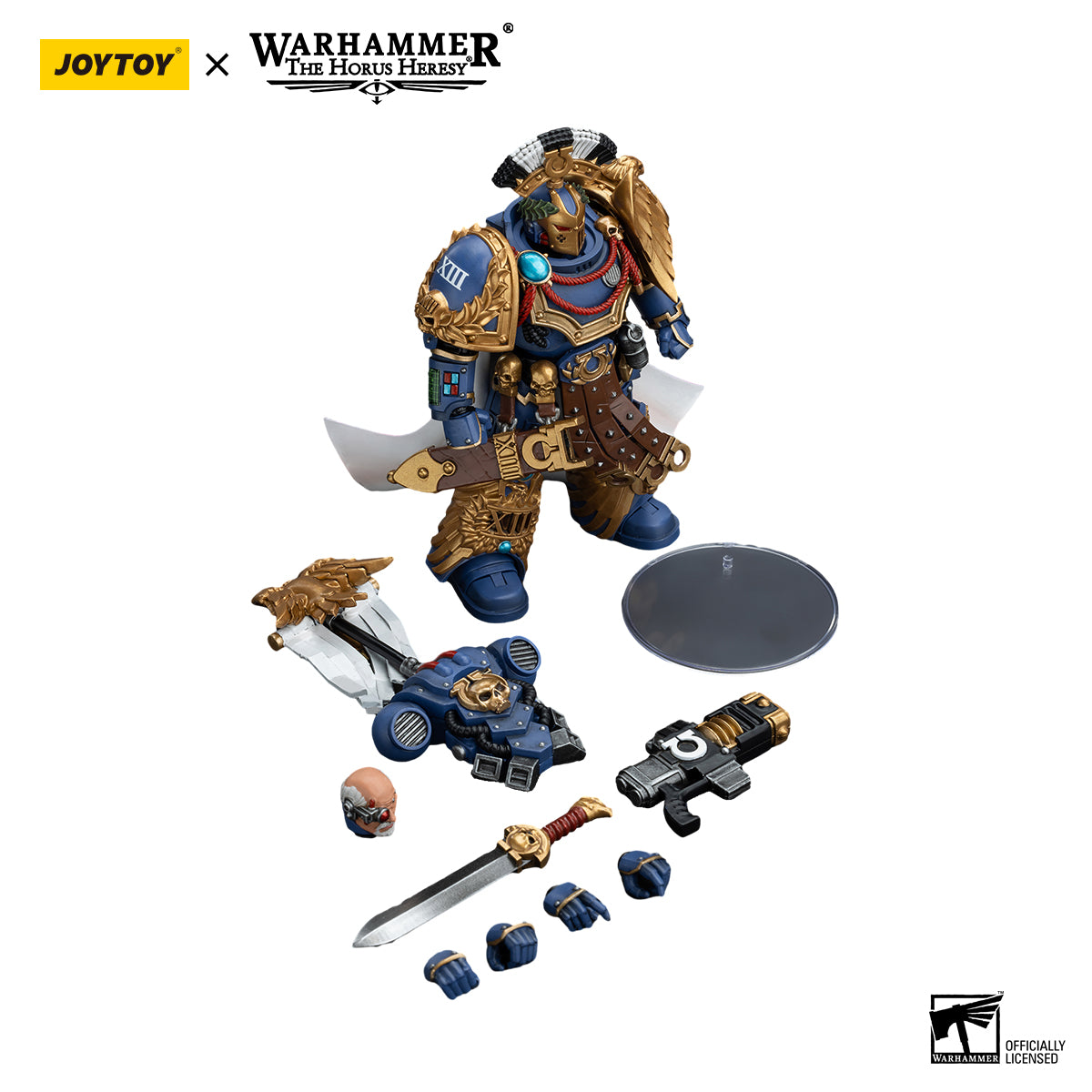 JOYTOY Action Figure 1/18 Ultramarines Legion Praetor with Power Sword and Volkite Serpenta Model Birthday Gifts 