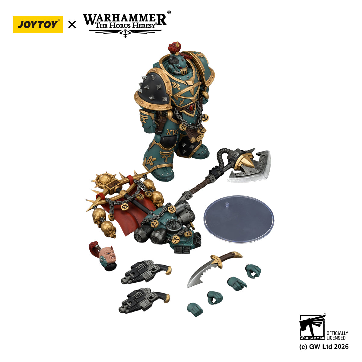 JOYTOY Warhammer Action Figure  Sons of Horus Vheren Ashurhaddon Master of the True Sons, with the Axe Serpentis   Collection Model Birthday Gifts
