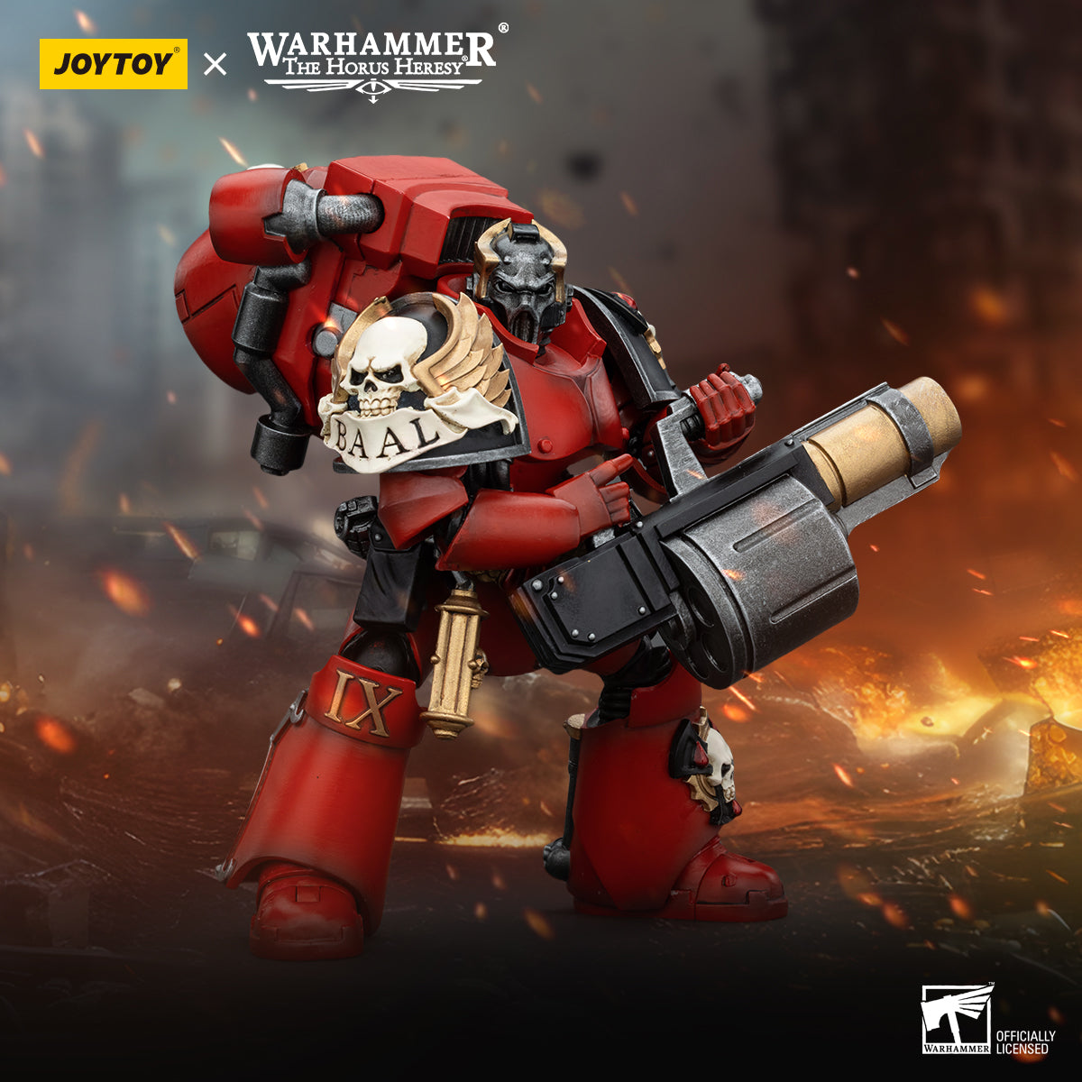 JOYTOY Action Figure 1/18 Blood Angels Angel's Tears Squad Arch-Erelim with Angel's Tears Grenade Launcher Model Birthday Gifts 
