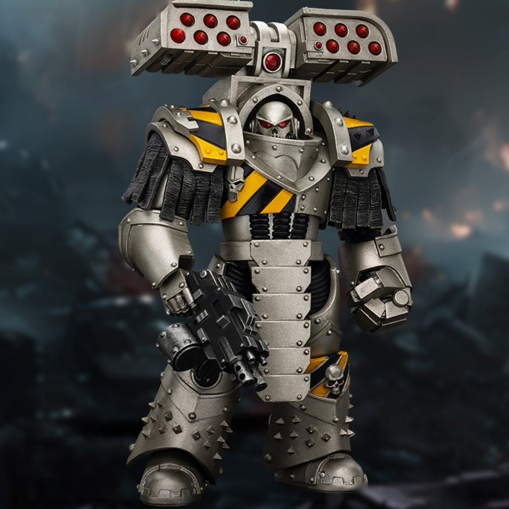 JOYTOY Warhammer 40,000 The Horus Heresy 1/18 Action Figure-Iron Warriors Tyrant Siege Terminator with Rocket Launcher Collection Model Birthday Gift