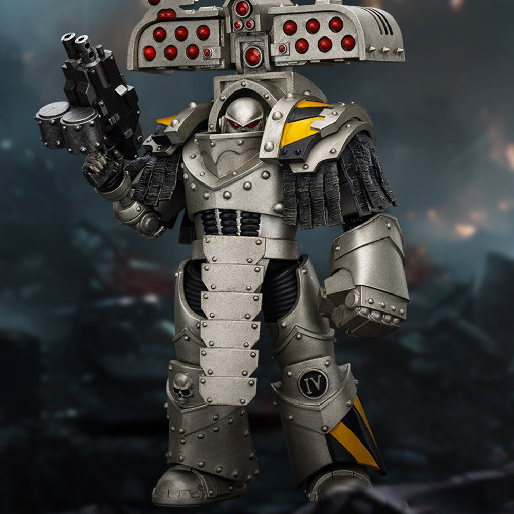 JOYTOY Warhammer 40,000 The Horus Heresy 1/18 Action Figure-Iron Warriors Tyrant Siege Master Terminator with Rocket Launcher Collection Model Birthday Gift