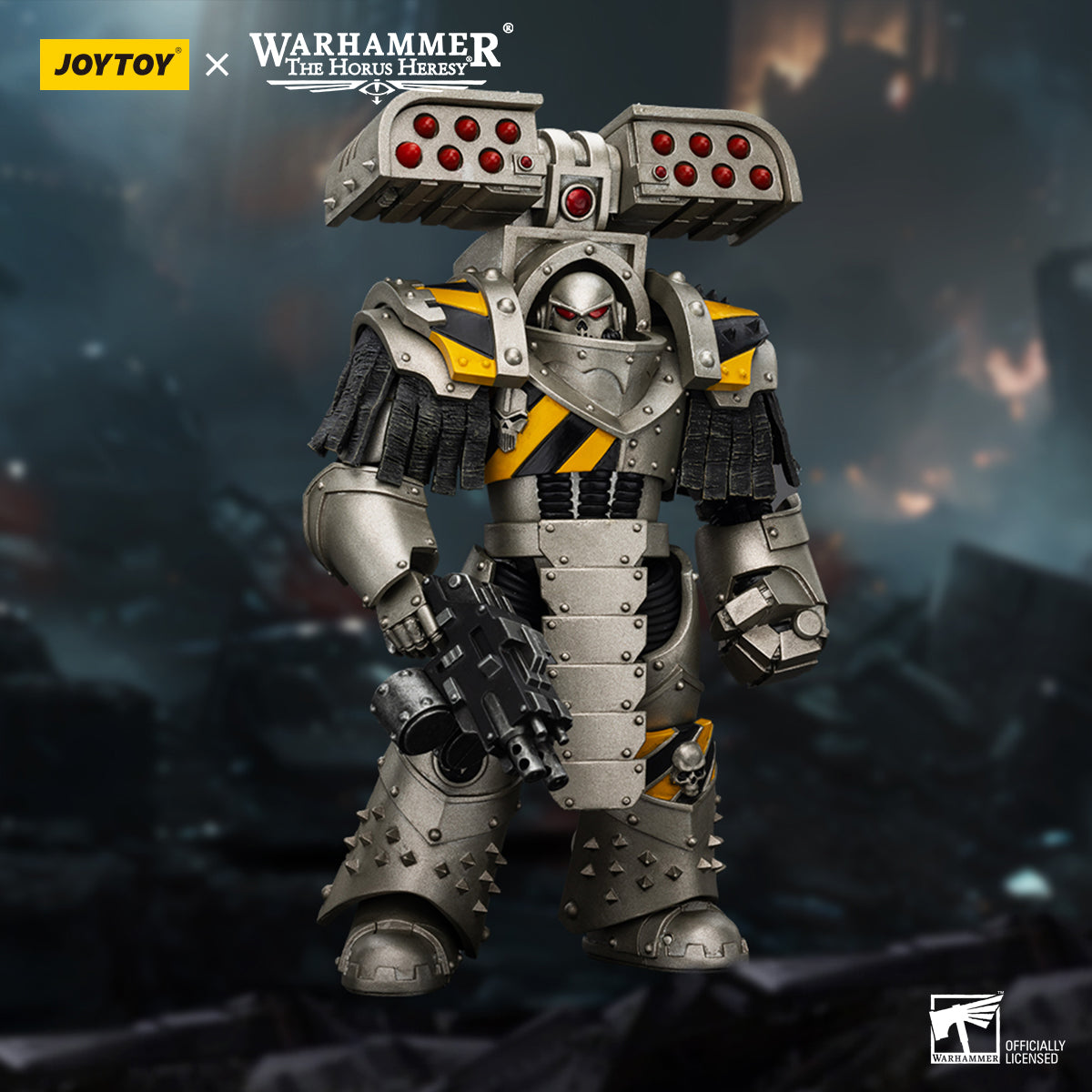 [IN STOCK]JOYTOY Warhammer 40K Action Figure 1/18 lron Warriors Tyrant Siege Terminator with Rocket launcher
