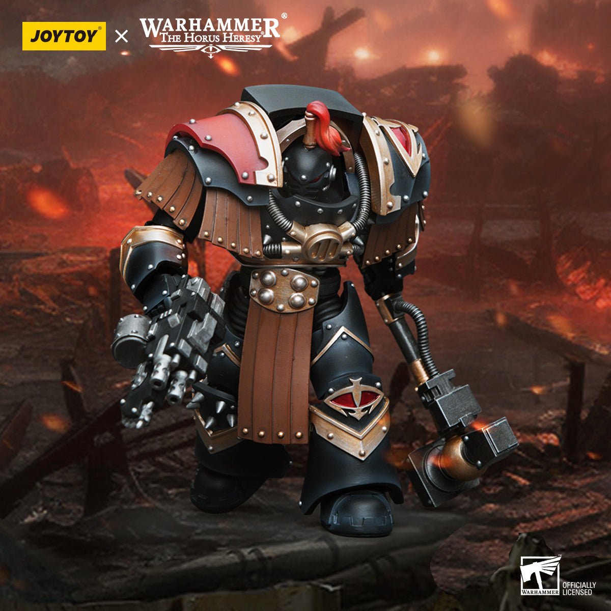 JOYTOY Action Figure 1/18 Sons of Horus Justaerin Terminator Squad Justaerin with Thunder Hammer Model Birthday Gifts 