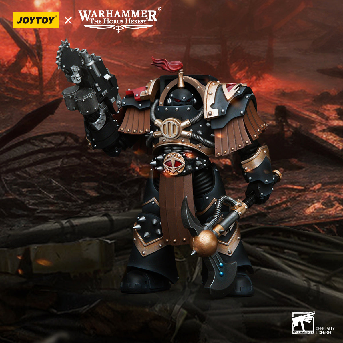 JOYTOY Action Figure 1/18 Sons of Horus Justaerin Terminator Squad Justaerin with Carsoran Power Ax Model Birthday Gifts