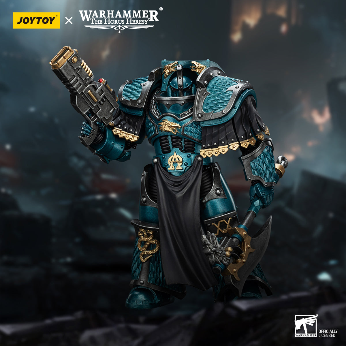 [IN STOCK]JOYTOY Warhammer 40K Action Figure 1/18 Alpha Legion Lernaean Terminator with Volkite Charger