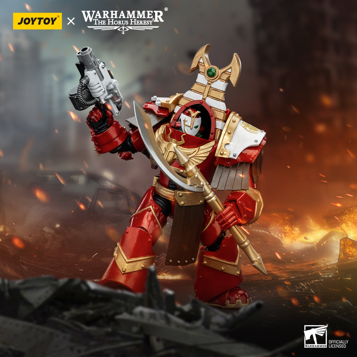 JOYTOY Action Figure 1/18 Thousand Sons Sekhmet Terminator Cabal Sekhmet With Combi-Melta And Achea Force Weapon Model Birthday Gifts 