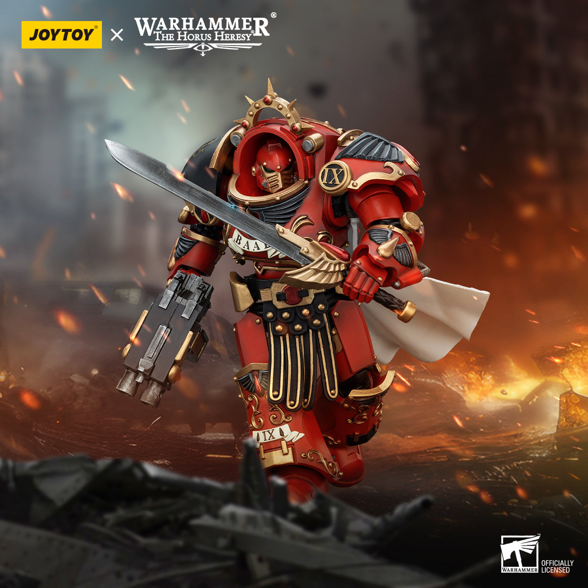 JOYTOY Action Figure 1/18 Blood Angels Legion Praetor in Tartaros Terminator Armor Model Birthday Gifts 
