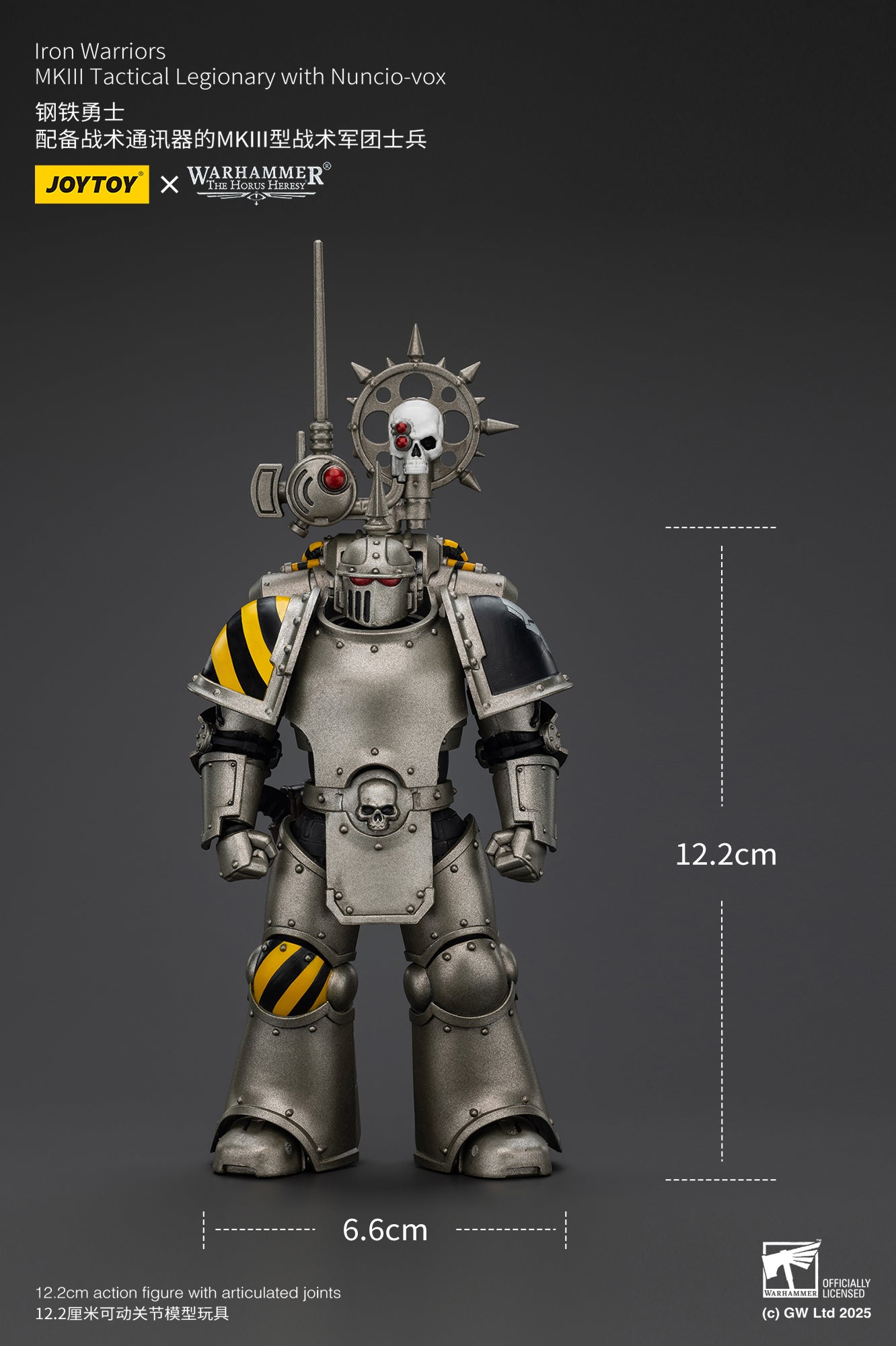 [IN STOCK]JOYTOY Warhammer 40K Action Figure 1/18 lron Warriors MKlIl Tactical Legionary with Nuncio-vox