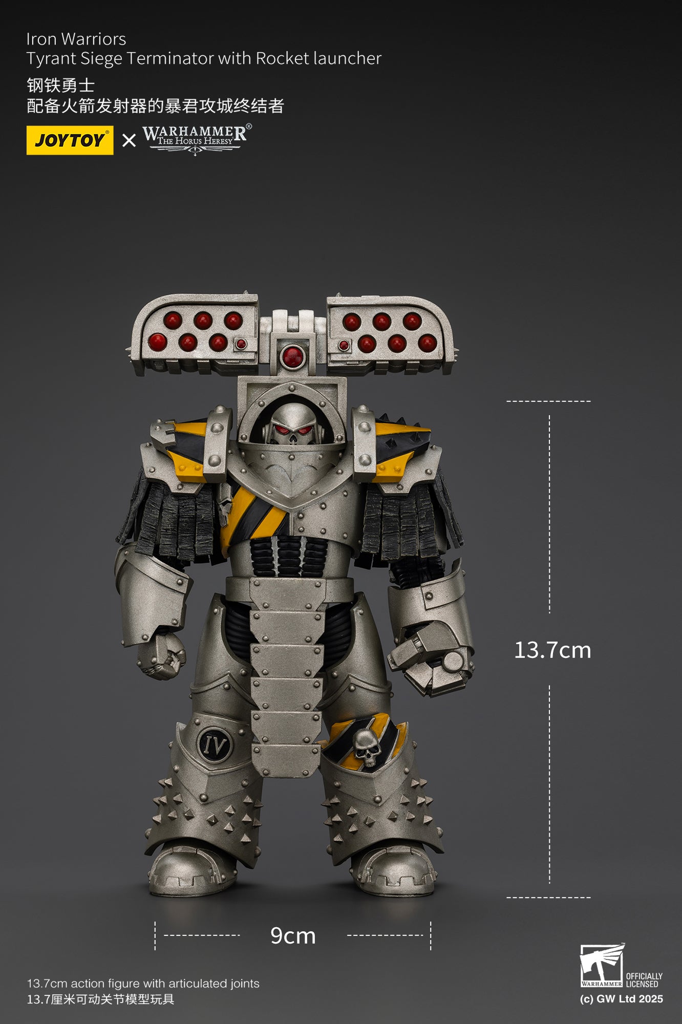 [IN STOCK]JOYTOY Warhammer 40K Action Figure 1/18 lron Warriors Tyrant Siege Terminator with Rocket launcher