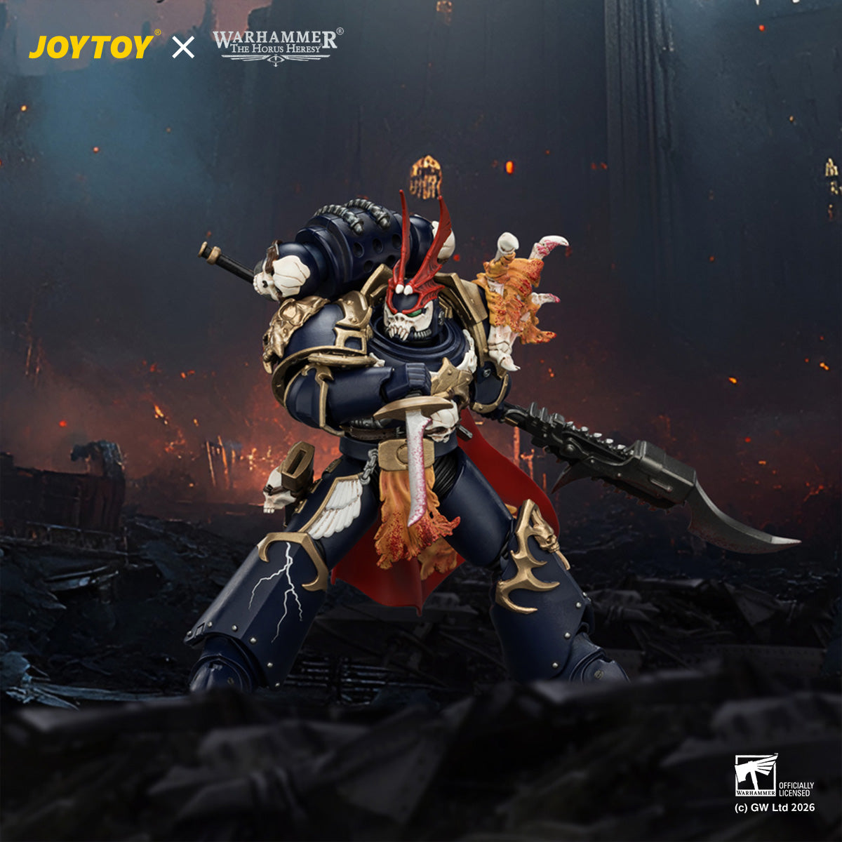 JOYTOY Warhammer Night Lords Sevatar, First Captain of the Night Lords The Prince of Crows  Collection Model Birthday Gifts